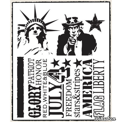 Tim Holtz Collection - Americana Silhouettes - Stempel