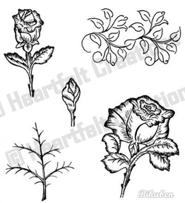 Heartfelt Creations - Classic Bella Rose Precut Set - Slapstick Stamp