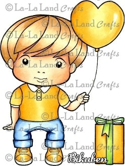La La Land Crafts - Heart Balloon Luka - Red Rubberstamp