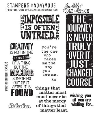 Tim Holtz Collection - Words For Thought - Stamps