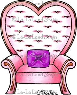 La La Land Crafts - Heart Chair - Red Rubberstamp