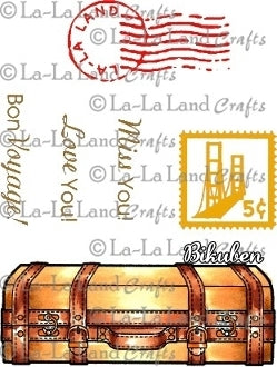 La La Land Crafts - Suitcase Stamp Set - Red Rubberstamp