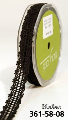 May Arts - Crochet Ribbon - Black - Metersvis