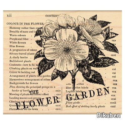 Penny Black - Flower Garden - Wood Mount Stamp