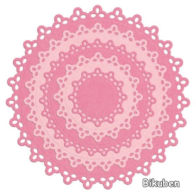 Lifestyle Crafts - Cutting Dies -  Nesting Doily Circles 