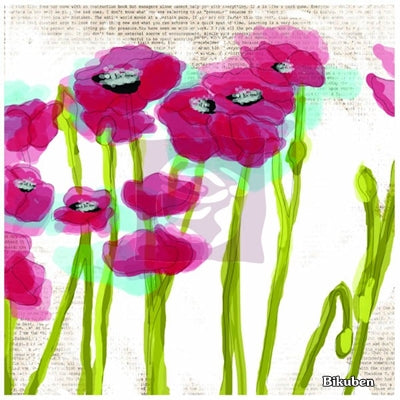 Prima - Canvas Sheet - Poppy A Canvas 12x12"