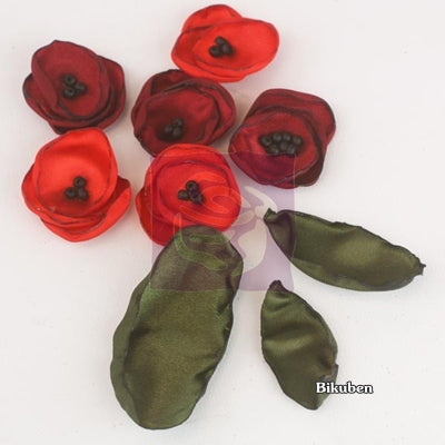 Prima - Poppy Flowers with Leaves