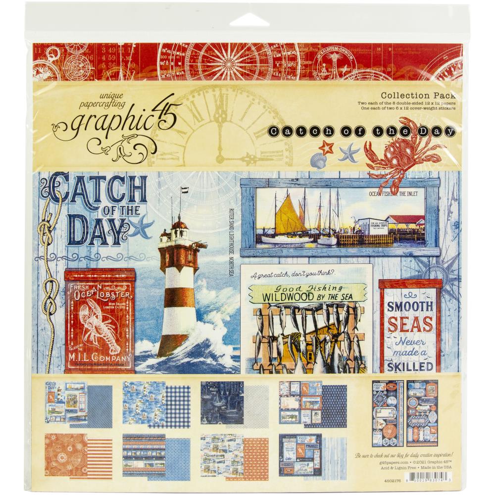 Graphic 45 - Catch of the day - Paper Pad  12 x 12"