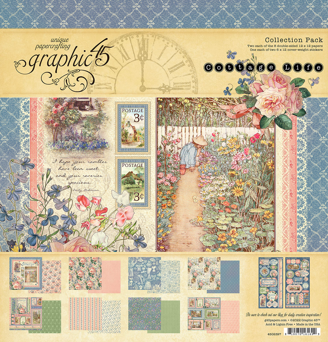 Grapich 45- Cottage Life - Collection Pack   12 x 12"