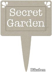 FabScraps - Chipboard - Secret Garden Pot Plant Tag