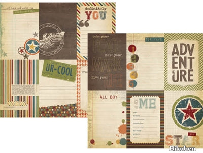 Simple Stories - Awesome - 4x6" Vertical Journaling Card Elements 12x12"