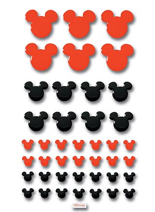 Disney Red/Black Mickey Icon