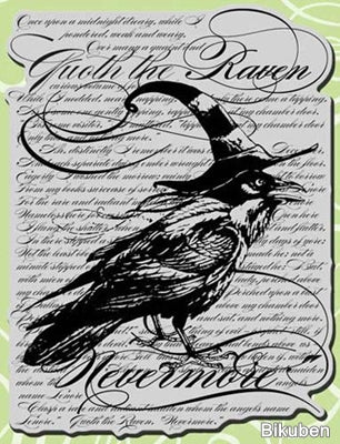 Stampendous - Raven Background Cling Stamp