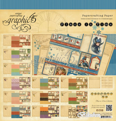 Graphic45: Place in Time  Paper Pad   12 x 12"