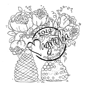 Magnolia: With Love - Bouquets with love - stamp