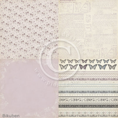Pion Design - Alma's Sewing Room - Purple Wallpaper 6x6tum