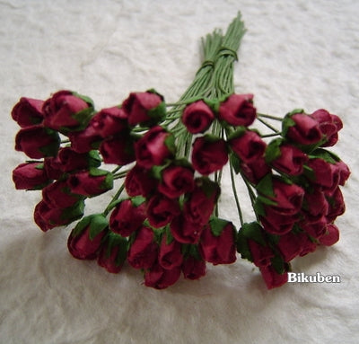 Wild Orchid - Rosebuds - Burgundy 4mm