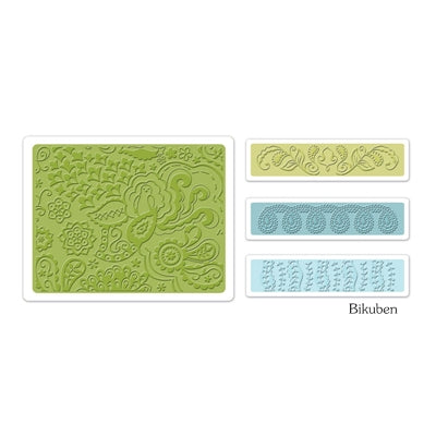 Sizzix Textured Impressions Embossing Folders 2PK - Bohemian Lace Set