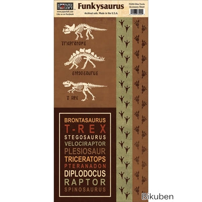The Paperloft - Funkysaurus - Dino Track Accessory Sheet