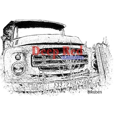 Deep Red Stamps - Rusty Truck - Cling Stamp