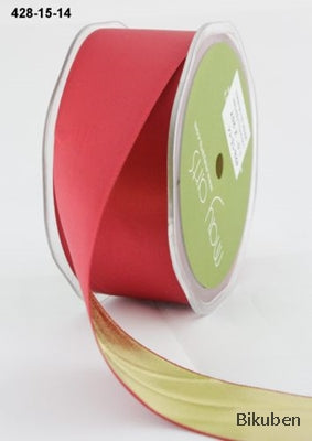 May Arts - Reversible Metallic Ribbon - Red/Gold - Metersvis
