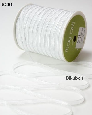 May Arts - Sheer Ribbon - White/Silver - METERSVIS