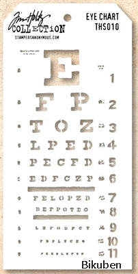Tim Holtz - Stencil - Eye Chart