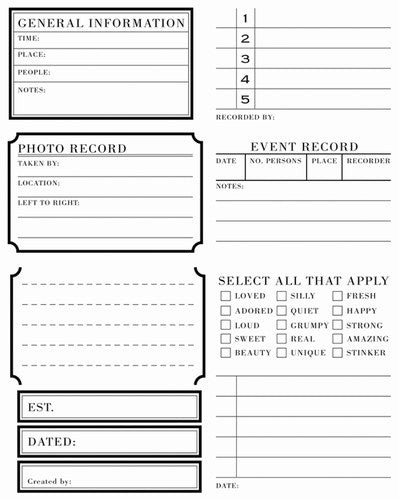 Clear Stamps: For the Record by Katie Pertiet