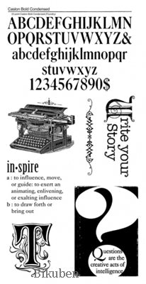 Hampton Art & Graphic45 - Cling stamp - Typography 3