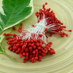 Wild Orchid - Red Double Head Pearl Stamens