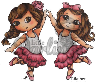 Little Darlings - Cutie Pies - Ballerinas - Umontert Stempel