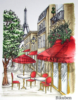Little Darlings - Background - Paris Cafè - Umontert Stempel
