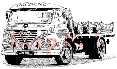 Deep Red Stamps - Shipstone Beer Truck - Cling Stamp