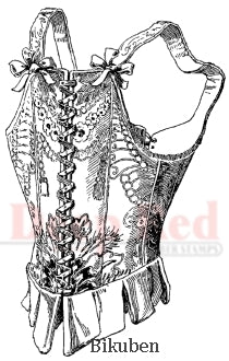 Deep Red Stamps - Victorian Corset - Cling Stamps