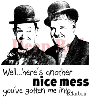 Deep Red Stamps - Laurel and Hardy Nice Mess - Cling Stamp