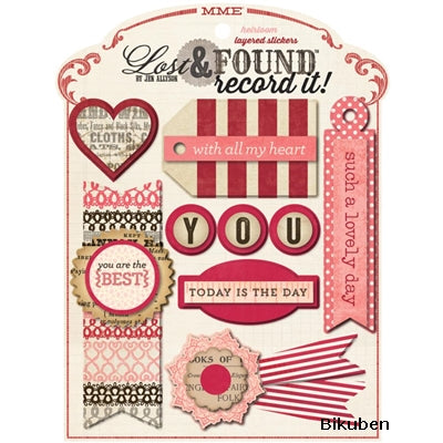 My Minds Eye - Lost & Found - Record It - Heirloom - Layered Stickers 