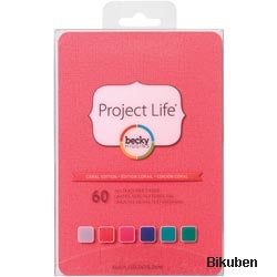 American Crafts - Project Life - Cardstock 3x4" - Coral