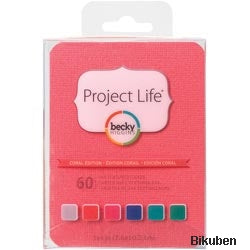 American Crafts - Project Life - Cardstock 4x6" - Coral