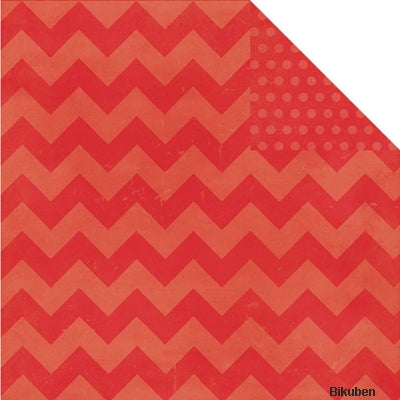 Simple Stories - Daily Grind - Red Chevron 12x12"