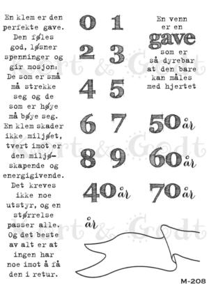 Kort & Godt - Clearstamps Medium Plate - Tall og Banner
