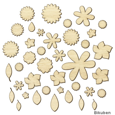 Studio Calico - Wood Veneer - Flowers 