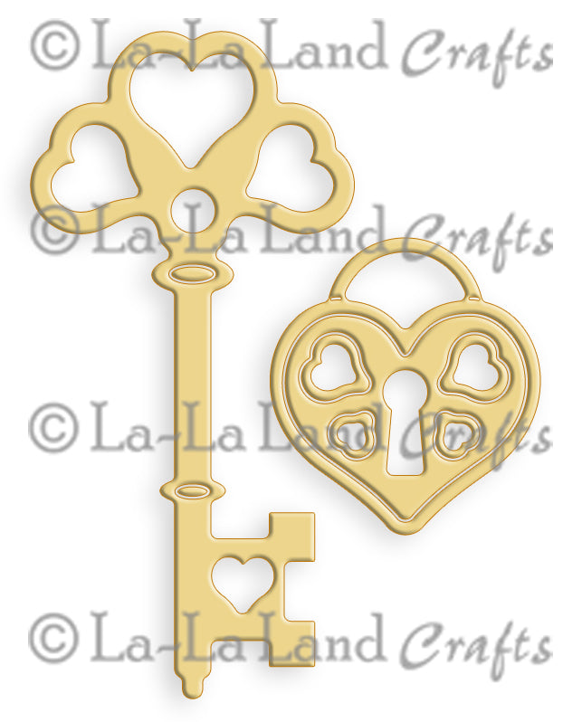 LaLa Land - Heart Key and Lock Dies