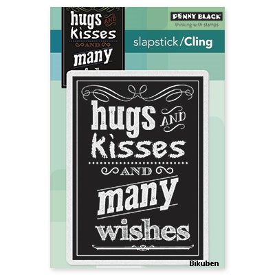 Penny Black - Slapstick Stamp - Chalkboard - Many Wishes 