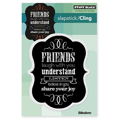 Penny Black - Slapstick Stamp - Chalkboard - Friendship 