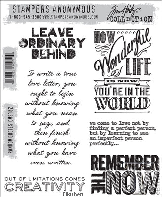 Tim Holtz Collection - Random Quotes - Stamps