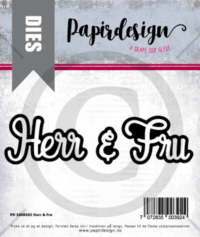 Papirdesign - Dies - Herr & Fru
