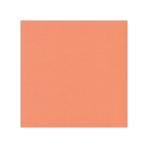 Linnen Kartong - Soft Orange - 12x12"