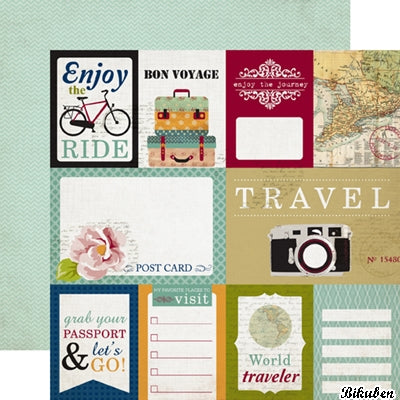 Echo Park - Getaway - Journaling Cards 12x12"