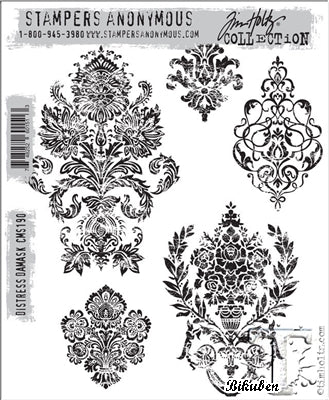 Tim Holtz Collection - Distress Damask - Stamps