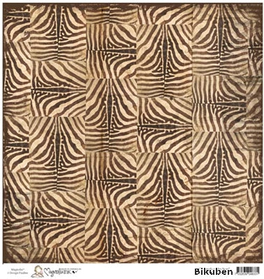 Magnolia - Animal of the Year - Vintage Zebra Pattern 12x12"